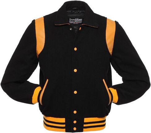 Stewart & Strauss Original Retro Varsity Letterman Jacket Since 1977 (11 Team Colors) Wool & Leather XXS to 6XL,Original in Saudi Arabia