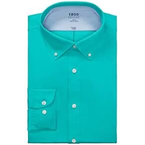 IZOD Men's Dress Shirt Slim Fit Stretch Fx Cooling Collar Solid in Saudi Arabia