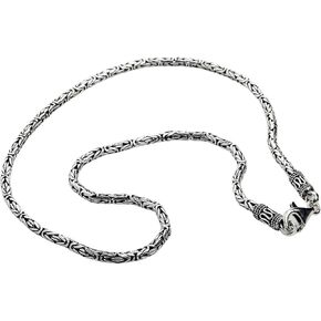 3mm Sterling Silver Byzantine Chain Men's Necklace in Saudi Arabia