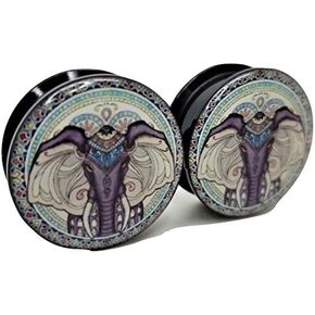Elephant Ear Plugs - Acrylic Screw-On - 10 Sizes Pair* in Saudi Arabia