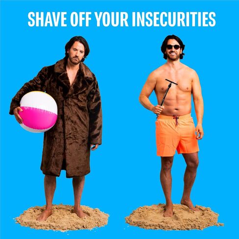 Back Shaver for Men - Razor Extension Handle. Ergonomic Manscape Yeti Stick. Leg & Back Shavers for Men & Women. Men's Back Hair Remover Wand. DIY Body Groomer Extension in Saudi Arabia