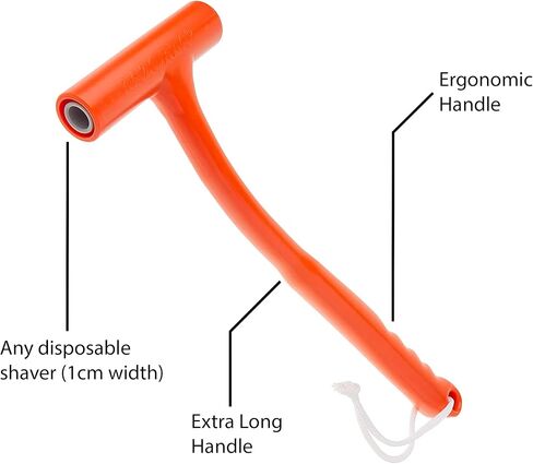 Back Shaver for Men - Razor Extension Handle. Ergonomic Manscape Yeti Stick. Leg & Back Shavers for Men & Women. Men's Back Hair Remover Wand. DIY Body Groomer Extension in Saudi Arabia