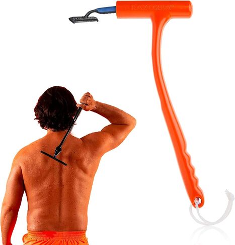 Back Shaver for Men - Razor Extension Handle. Ergonomic Manscape Yeti Stick. Leg & Back Shavers for Men & Women. Men's Back Hair Remover Wand. DIY Body Groomer Extension in Saudi Arabia