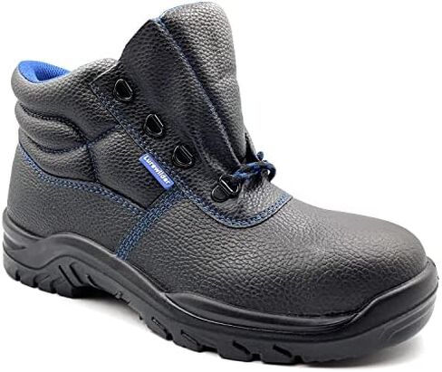 Lurewilder Steel Toe Boots for Men Comfortable Safety Ankle Boots Water Oil Resistance Hazard Resistance Work Boots Anti-Slip Work Shoes Black in Kuwait