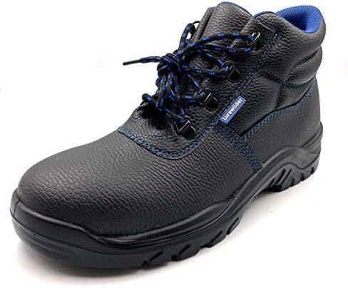 Lurewilder Steel Toe Boots for Men Comfortable Safety Ankle Boots Water Oil Resistance Hazard Resistance Work Boots Anti-Slip Work Shoes Black in Kuwait