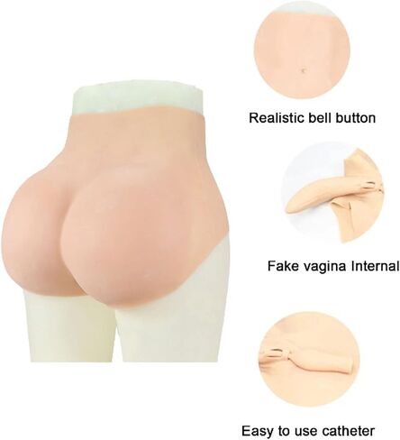WQCZ Silicone Panties Sexy Fake Pussy Triangle Pants Men's Hiding Gaff Underwear Butt Shaper Enhancer for Transgender Cosplay in Saudi Arabia