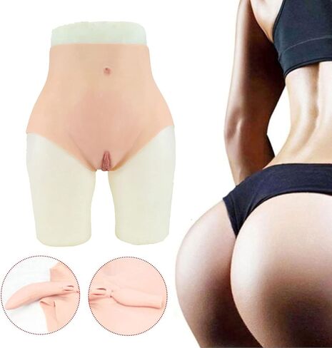 WQCZ Silicone Panties Sexy Fake Pussy Triangle Pants Men's Hiding Gaff Underwear Butt Shaper Enhancer for Transgender Cosplay in Saudi Arabia