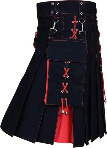CLOUD KILT" نقبة للرجال، نقبة متعددة الاستخدامات، نقبة هجينة من الجينز القطني 100%، نقبة اسكتلندية تقليدية عصرية للرجال in Saudi Arabia