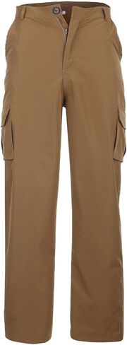 Ymosrh Mens Large Tall Pants Men's Slim Fashion Solid Color Casual Pants Multi Pocket Straight Cargo Pants Stretch in Kuwait