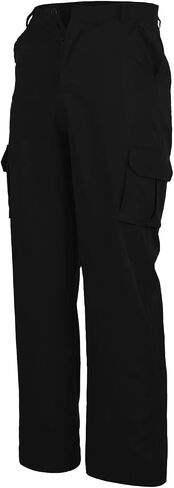 Ymosrh Mens Large Tall Pants Men's Slim Fashion Solid Color Casual Pants Multi Pocket Straight Cargo Pants Stretch in Kuwait