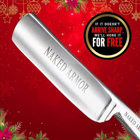 Amazing Straight Razor Kit, Best Barber Straight Razor，Shave Ready Straight Edge Razor，Brush，Strop + Soap，Japanese Steel Straight Razors for Men, Complete Mens Straight Razor Shaving Kit，Great Gift in Kuwait