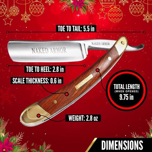 Amazing Straight Razor Kit, Best Barber Straight Razor，Shave Ready Straight Edge Razor，Brush，Strop + Soap，Japanese Steel Straight Razors for Men, Complete Mens Straight Razor Shaving Kit，Great Gift in Kuwait