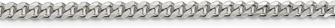 Solid 925 Sterling Silver 3.5mm Curb Cuban Chain Necklace - with Secure Lobster Lock Clasp in Kuwait