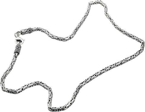 3mm Sterling Silver Byzantine Chain Men's Necklace in Saudi Arabia