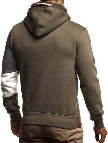 Leif Nelson Men's Oversize Hooded Sweater | Modern Stylish Longsleeve Pullover Sweater in Kuwait