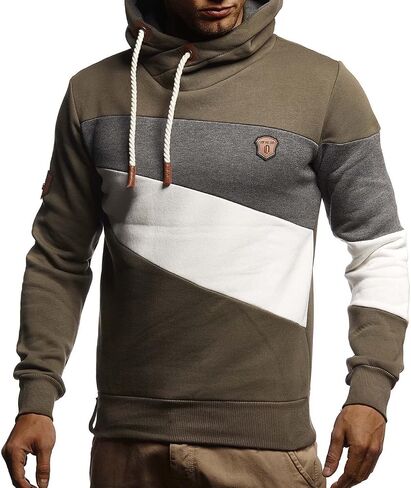 Leif Nelson Men's Oversize Hooded Sweater | Modern Stylish Longsleeve Pullover Sweater in Kuwait