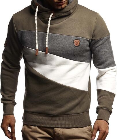 Leif Nelson Men's Oversize Hooded Sweater | Modern Stylish Longsleeve Pullover Sweater in Kuwait