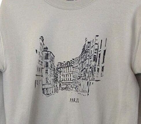 Streets of Paris Beige Graphic Crewneck Sweatshirt in Saudi Arabia