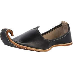 Ethnic Vibes Mens Kolhapuri Leather Jutti Mojari Ethnic Indian Khussa Flat Shoes US Size 7-12 (Multicolor) in Kuwait