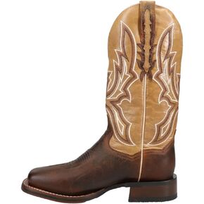 Dan Post Boots Mens Bellamy Embroidery Square Toe Boots Mid Calf - Brown in Saudi Arabia