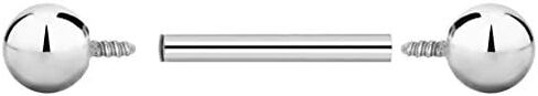 Internally Threaded Surgical Steel 8g - 18g Straight Barbell Body Piercing Jewelry (Sold Individually) in Kuwait