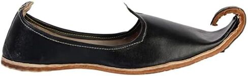 Ethnic Vibes Mens Kolhapuri Leather Jutti Mojari Ethnic Indian Khussa Flat Shoes US Size 7-12 (Multicolor) in Kuwait