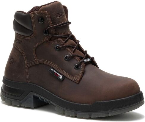 Wolverine Men's Ramparts USA 6" WP Boot, Dark Brown - 13 X-Wide in Kuwait