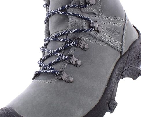 KEEN Men's Pyrenees Mid Height Waterproof Leather Hiking Boot, Drizzle/Black Iris, 12 in Saudi Arabia