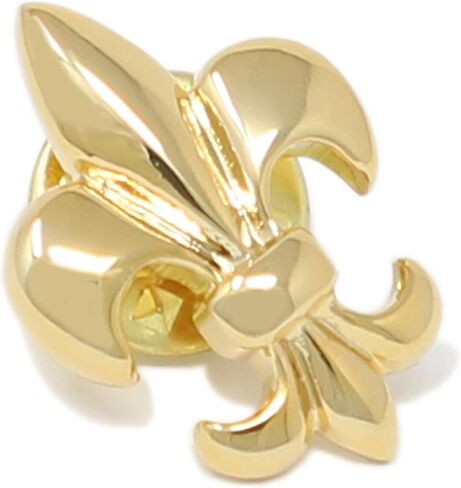MENDEPOT Rhodium Plated Fashion Men Fleur De Lis Tie Slide Fleur De Lis Cuff Link Fleur De Lis Lapel Pin in Saudi Arabia