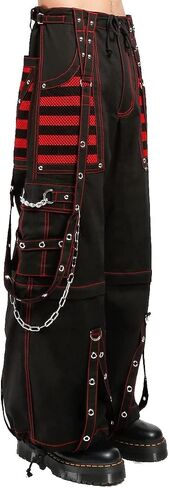 Men Gothic Bondage Black & Pink Men Pant Alternative Punk Rock Emo Trouser Pant Shorts/USA in Kuwait