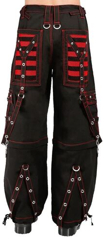 Men Gothic Bondage Black & Pink Men Pant Alternative Punk Rock Emo Trouser Pant Shorts/USA in Kuwait