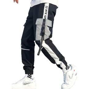 Men's Jogger Pants Punk Cargo Baggy Techwear Streetwear Hip Hop Couple Women Unisex Sports Casual Pants