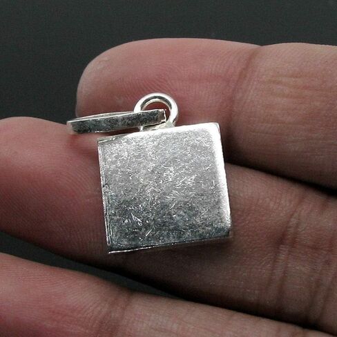 Pure solid Silver Square Pendant for Astrology and red book remedies healing chokor in Saudi Arabia