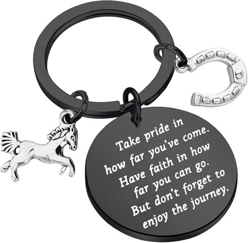 FUSTMW Horse Keychain Gifts Horse Lover Gifts for Horse Rider Equestrian Gifts Take Pride in How Far You Have Come in Kuwait