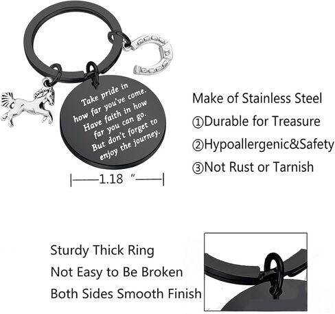 FUSTMW Horse Keychain Gifts Horse Lover Gifts for Horse Rider Equestrian Gifts Take Pride in How Far You Have Come in Kuwait