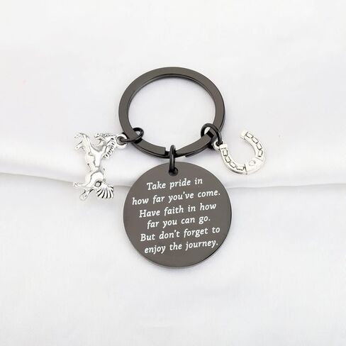 FUSTMW Horse Keychain Gifts Horse Lover Gifts for Horse Rider Equestrian Gifts Take Pride in How Far You Have Come in Kuwait