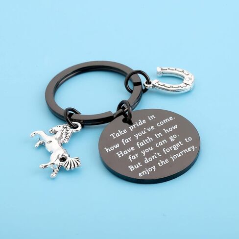 FUSTMW Horse Keychain Gifts Horse Lover Gifts for Horse Rider Equestrian Gifts Take Pride in How Far You Have Come in Kuwait