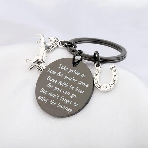 FUSTMW Horse Keychain Gifts Horse Lover Gifts for Horse Rider Equestrian Gifts Take Pride in How Far You Have Come in Kuwait