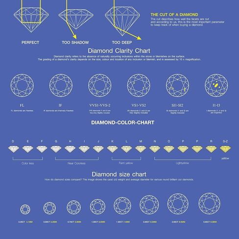 Diamond Stud Earrings For Women, Mens Diamond Earrings, Screw Back Earrings, 14k Yellow Gold 2ct Solitaire Brilliant Round, Princess, & Heart Cut VVS D-E Color [Simulated Diamond] in Kuwait