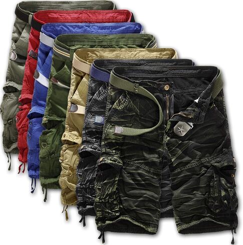 Andongnywell Men's Loose Casual Camo Cargo Shorts Cotton Relaxed Fit Camouflage Cargo Short Trousers in Saudi Arabia