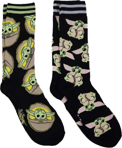 Star Wars The Mandalorian The Child Men's 2 Pack Crew Socks in Saudi Arabia