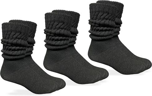 Jefferies Socks Mens Slouch Thick Heavy Cotton Knit Socks 3 Pair Pack in Saudi Arabia