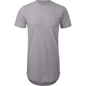 JD Apparel Men's Hipster Hip Hop T-Shirt with Side Zipper Trim