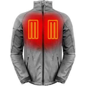 ActionHeat 5V Men's Battery Heated Jacket with Tri-Zone Heating, Touch Control for Skiing, Camping, Motorcycling, Hiking