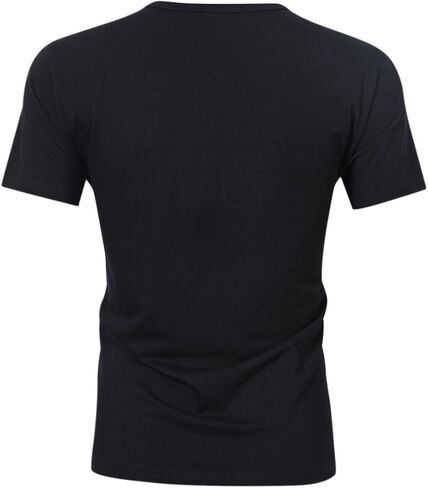 Yong Horse Men's Casual Stitching Tops Shirts Slim Fit Crew Neck Short and Long Sleeve Athletic Basic Cotton T-Shirt in Saudi Arabia