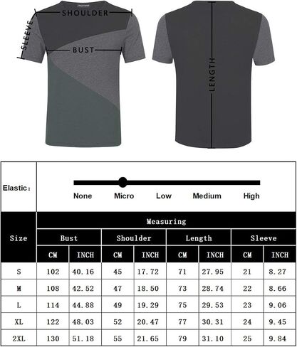 Yong Horse Men's Casual Stitching Tops Shirts Slim Fit Crew Neck Short and Long Sleeve Athletic Basic Cotton T-Shirt in Saudi Arabia