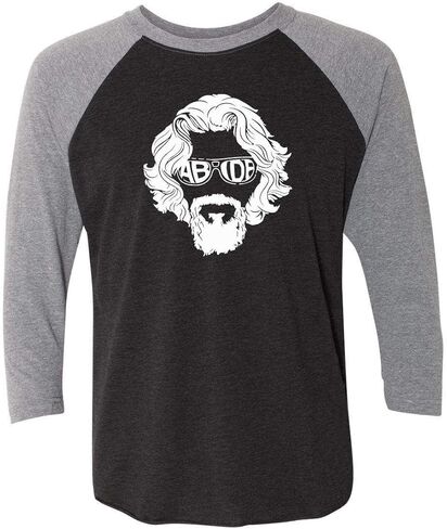 ZJ Designs The Little Dude T-Shirt Lebowski Abide Inspired Baseball Raglan Dude Abides in Kuwait