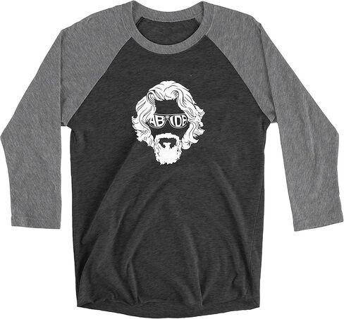 ZJ Designs The Little Dude T-Shirt Lebowski Abide Inspired Baseball Raglan Dude Abides in Kuwait