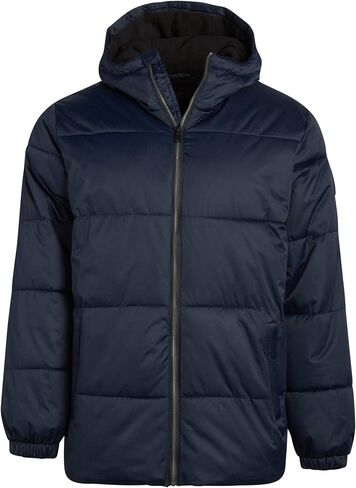 Perry Ellis Men's Jacket - Bubble Puffer Windbreaker Ski Jacket with Hood (Size: S-XXL) in Saudi Arabia