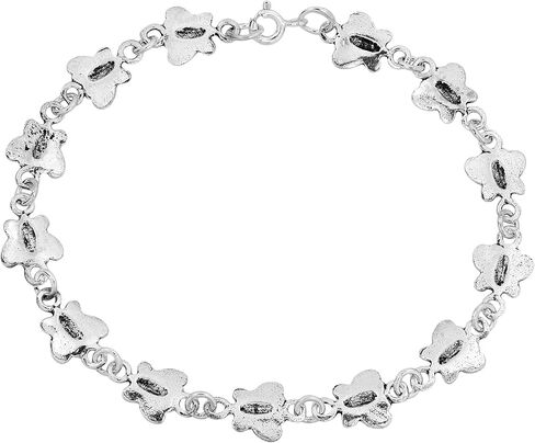 AeraVida Delicate Butterfly .925 Sterling Silver Link Bracelet in Saudi Arabia